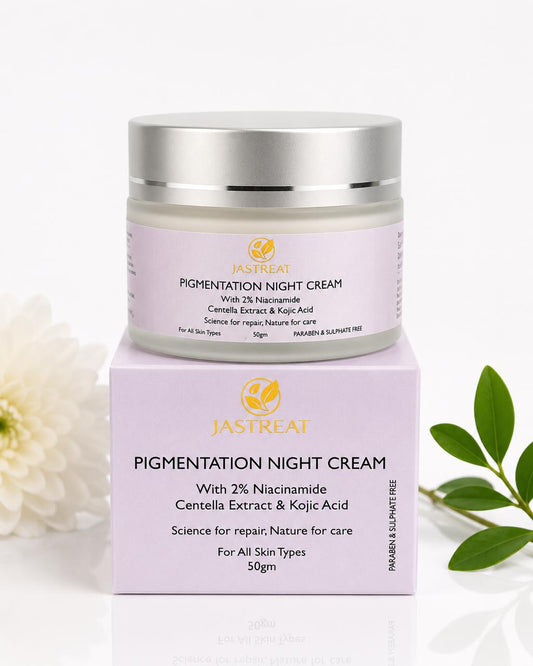 JASTREAT Night Cream with 2% Niacinamide, Kojic Acid & Centella Extract (50ml)