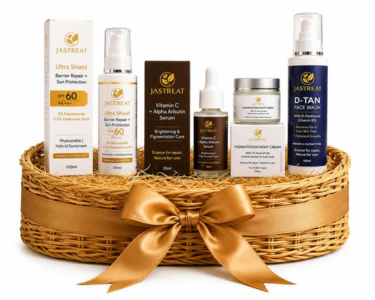 JASTREAT Complete Skincare Combo | Face Wash, Serum, Night Cream & SPF 60 Sunscreen