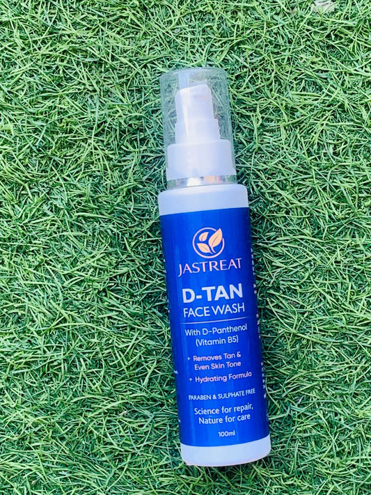 JASTREAT D-Tan Face Wash with D-Panthenol (Vitamin B5) for Tan Removal & Brightening (100ml)