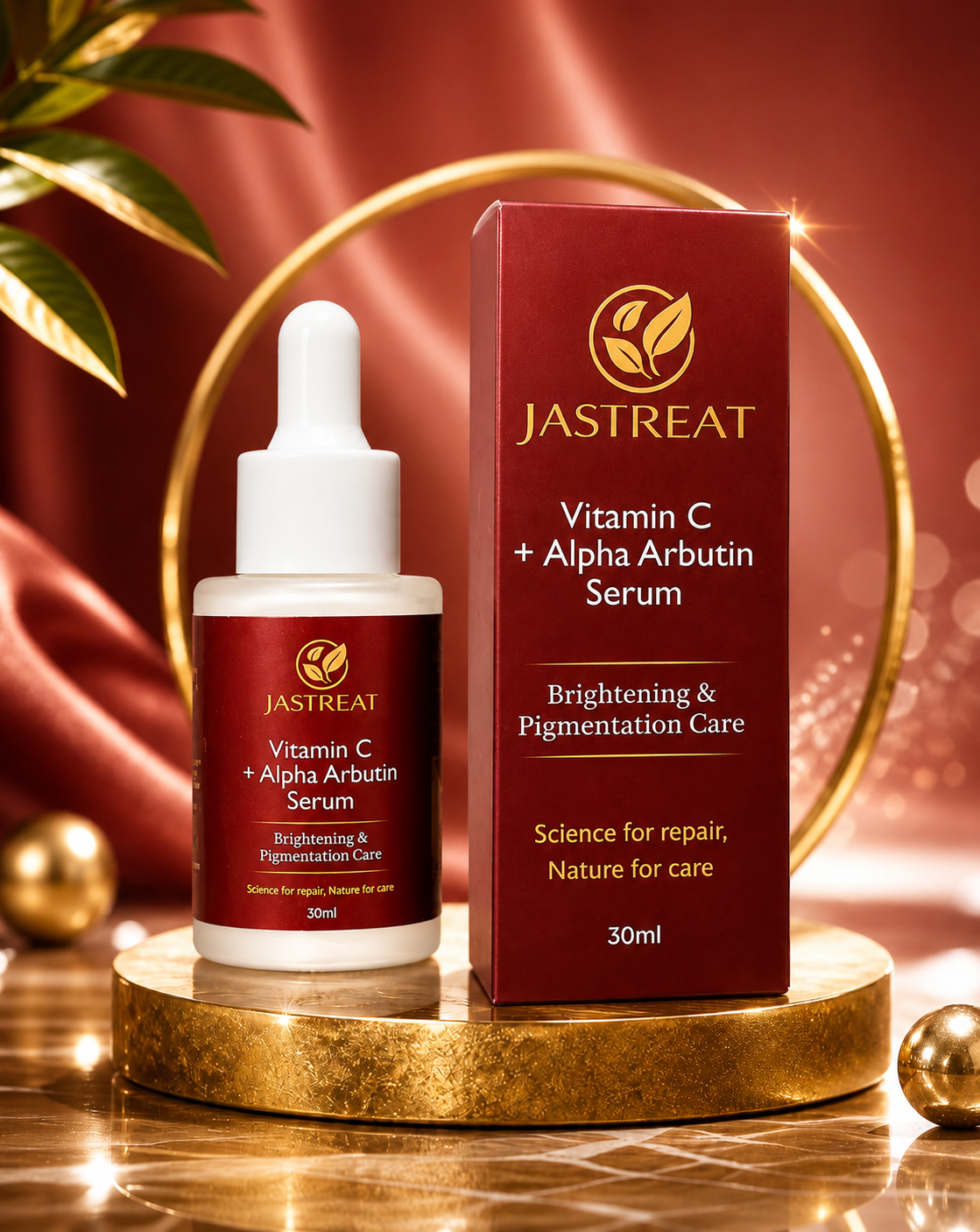 JASTREAT Vitamin C + Alpha Arbutin Serum for Brightening & Pigmentation Care (30ml)